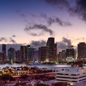 Find your perfect fit at Residences at Sawyer’s Walk a city skyline at night